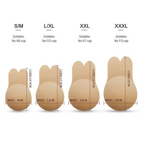 15cm Rabbit Ear Breathable Breast Lift Lift Invisible Lifting Silicone