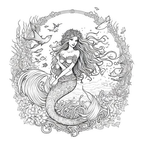 Mermaid Rainbow Coloring Pages At Saspreparatoryblog Blog