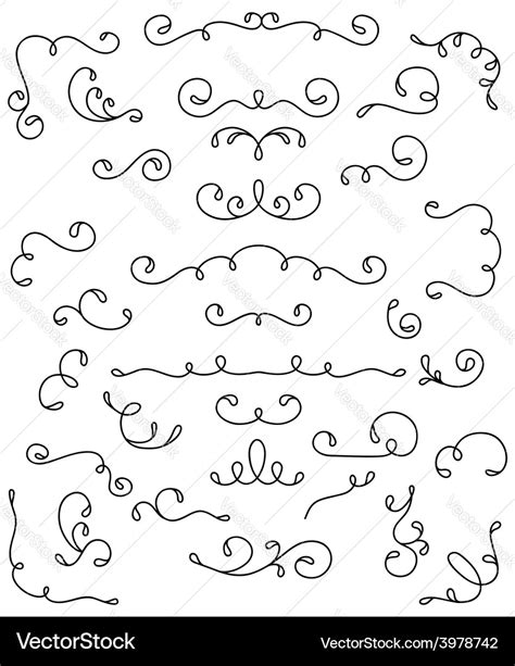 Decorative swirls Royalty Free Vector Image - VectorStock