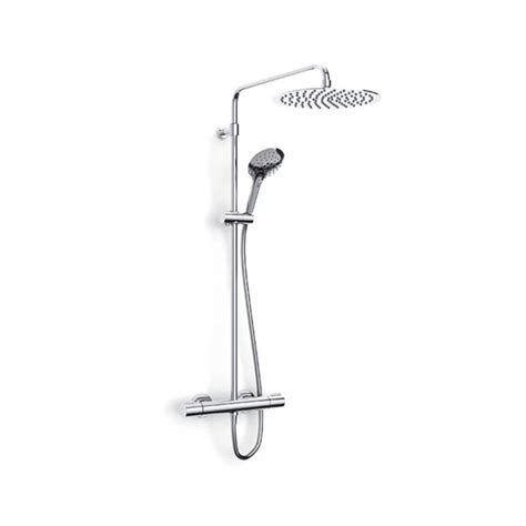 Inta Puro Deluxe Thermostatic Safe Touch Shower With Telescopic Riser