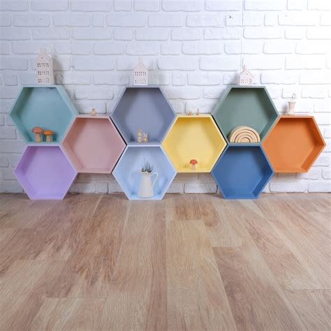 Hexagon Shelves Wood Honeycomb Shelves - Etsy