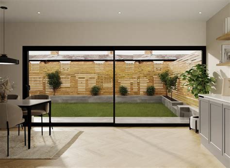 Supreme 4 5m Black Sliding Door Double Glazed