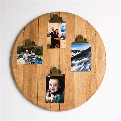 Barrel Top Photo Display | Alpine Wine Design