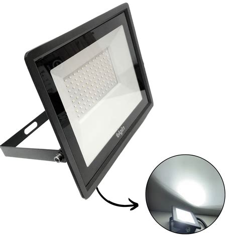 Refletor Projetor Led 100w 6500K Bivolt Branco Forte Luz Holofote