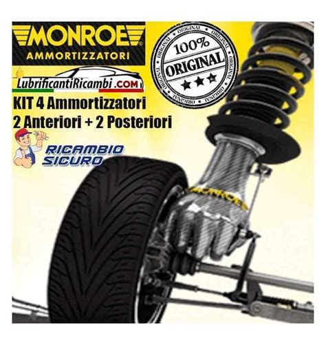 KIT 4 Ammortizzatori MONROE ORIGINAL Per Fiat Panda 4x4 Dal 86 A 03