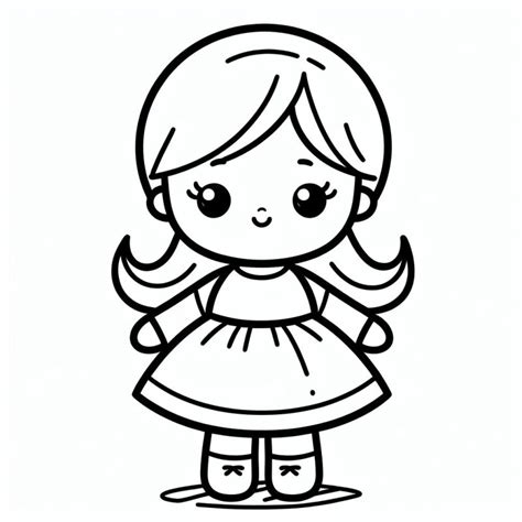 Boneca Desenho Para Colorir - 8