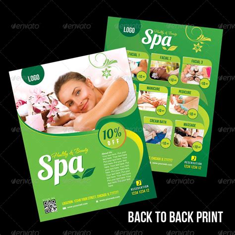 Massage And Spa Promotion Flyer Print Templates Graphicriver