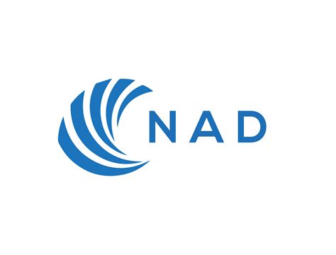 NAD Letter Logo Design On White Background NAD Creative Circle Letter