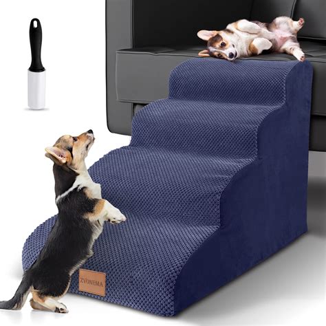 ZNM Pet Stairs/Ramp , High Density Foam Dog Stairs for Dogs and Cats ...