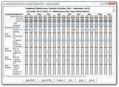 Preventative Maintenance Schedule Template Best Of Use Maintenance