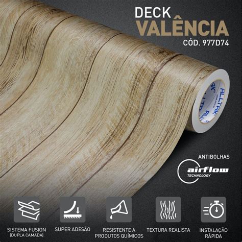 Vinil Adesivo Alltak Decor Deck Valência 122m Alterosa Decor