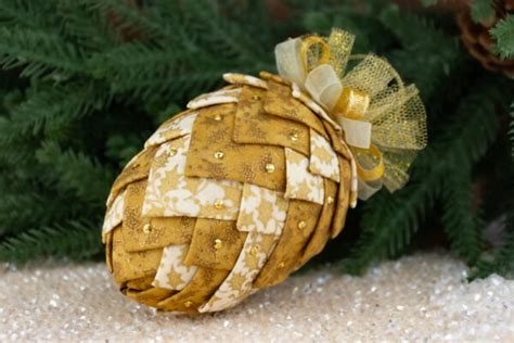 Pine Cone Quilted Ornament Pattern E Book No Sew The Ornament Girl