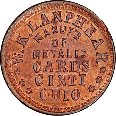 Civilwartokens OH165CY 65a R8 Cincinnati Ohio Sign Of The Lion