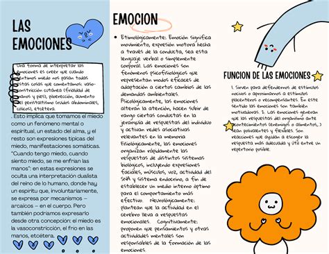 Triptico De Las Emociones Una Forma De Interpretar Las Emociones Es