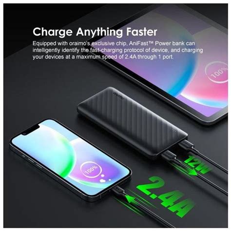 Oraimo Toast 10 Flash 10000mAh 2 4A Max Fast Charging Portable Power Bank