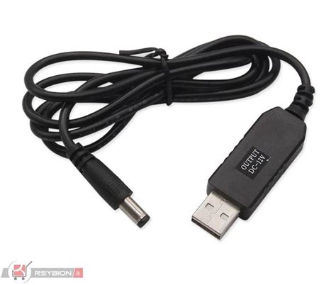 USB 5V to 12V 5.5mm x 2.1mm Adapter Router Cable - Reybion