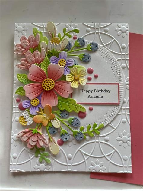 Pin By Najma Mamdani On Card In Floral Cards Cards Handmade