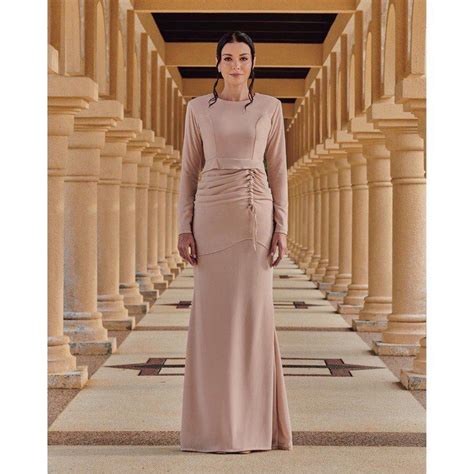 Nude Charlie Kurung Qiszar Timeless Raya 2022 Women S Fashion