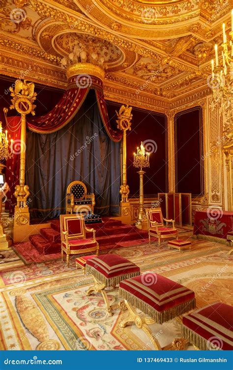 Paris France March 31 2017 Fontainebleau Palace Interiors The