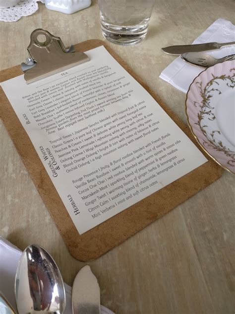 Menu at Kitten and the Bear cafe, Toronto, Dundas St W