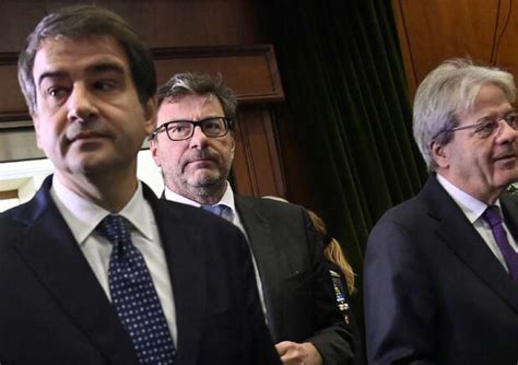 Raffaele Fitto Giancarlo Giorgetti Paolo Gentiloni Dago Fotogallery