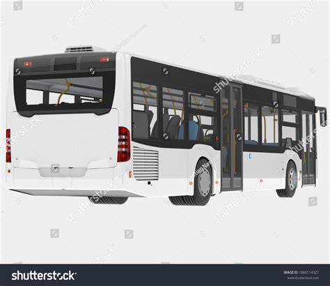 City Bus Isolated On Grey Background Stock Illustration 1888114327 | Shutterstock