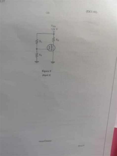 Solved Question 6 Soal A Voltage Divider Based E Mosfet