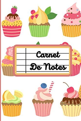 Carnet de Notes Cupcake Carnet de notes ligné Taille 15 24cm x 22