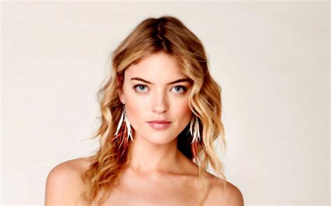 Wallpaper Martha Hunt Top Model Blonde Blue Eyes Lips Face Desktop