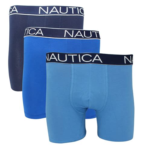 Nautica Nautica Mens 3 Pack Classic Underwear Cotton Stretch Boxer Brief