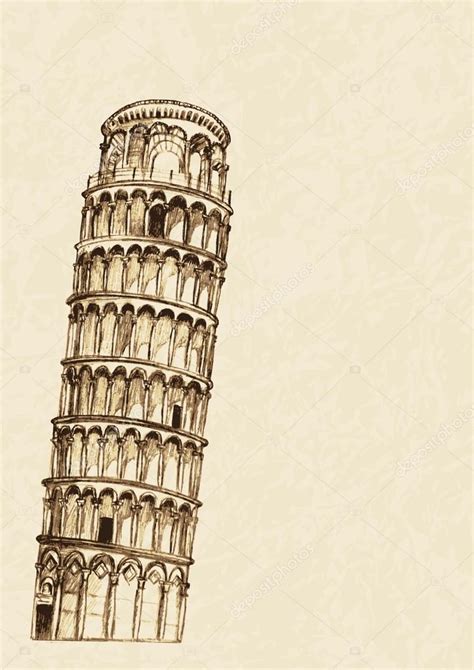 Torre Inclinada De Pisa Vector De Stock Rudall30 54749685