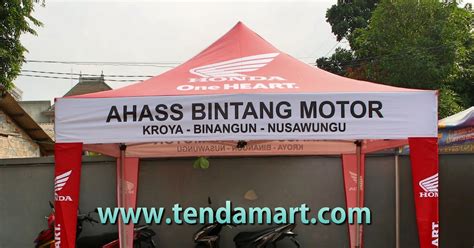 Tenda Lipat 3mx3m Aluminium Honda Ahass Bintang Motor Tenda Lipat Aluminium