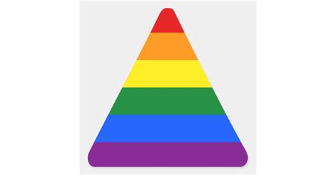 Lgbt Gay Pride Rainbow Flag Stripe Triangle Sticker Zazzle