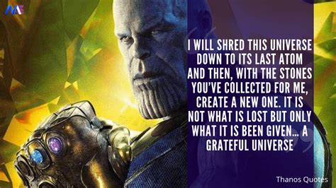 Shocking Thanos Quotes From Avengers Infinity War Endgame Mcu Artofit