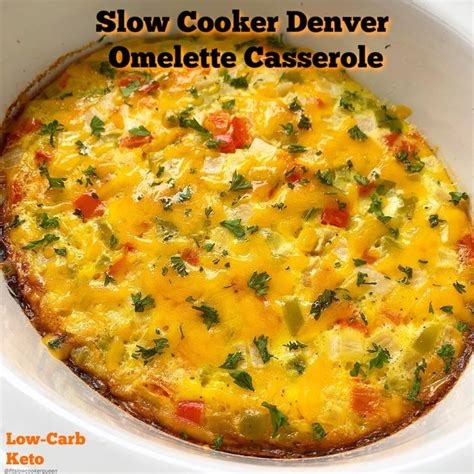 Crockpot Denver Omelette Casserole Recipe Slow Cooker Breakfast