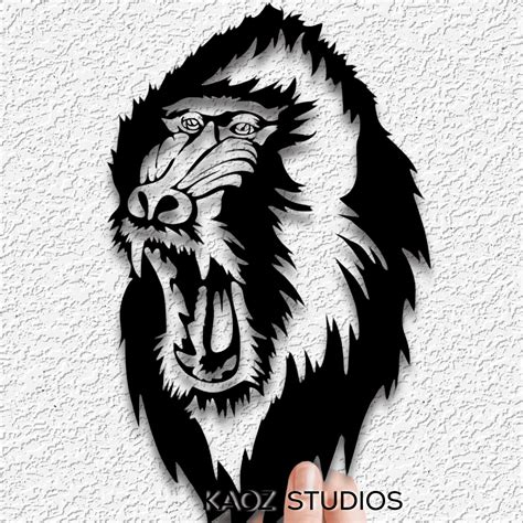 Baboon Wall Art Monkey Wall Decor Primate Decoration 3d Model By