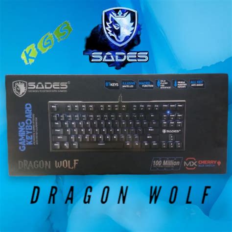 Jual Sades DRAGON WOLF RGB Mechanical Gaming Keyboard TKL Shopee