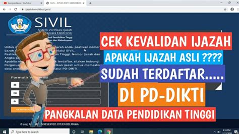 Cara Mengecek Ijazah Apakah Terdaftar Di Pd Dikti Pangkalan Data