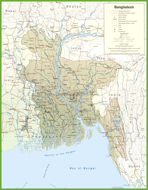 Road map of Bangladesh