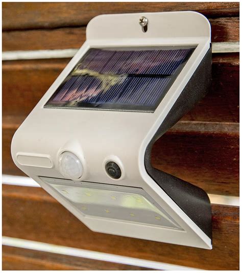 Ip Outdoor Solar Led Security Wall Light With Pir Sensor White Pro