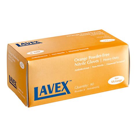 Lavex Pro Nitrile Mil Heavy Duty Powder Free Diamond Textured Gloves