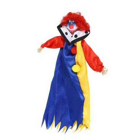 Halloween Clown Doll Scary Eerie Clown Doll Decors Hanging Clown Doll