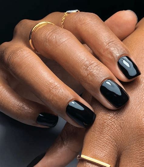 60 Nail Colors That Look Great On Darker Skin Tones Black Gel Nails