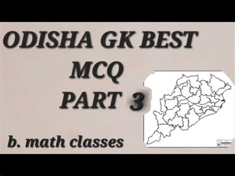 Odisha Gk Best Mcq Set For Ossc Osssc Opsc Odisha Police Odisha