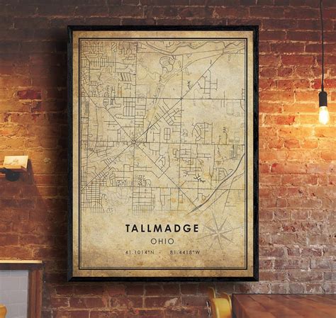 Tallmadge Map Print Tallmadge Map Ohio Map Art Tallmadge - Etsy