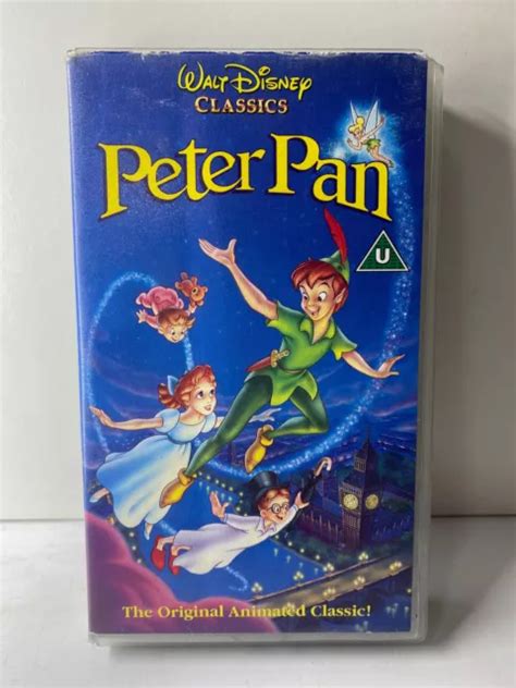 PETER PAN Walt Disney Classics VHS Video Tape Cassette Animated