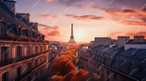 Premium AI Image | A view of the eiffel tower from the top of the ...