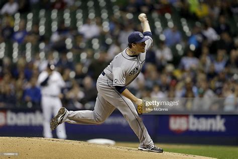 Andrew Werner Of The San Diego Padres Pitches Against The Milwaukee