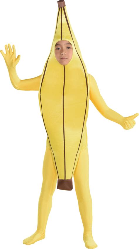 Kids Banana Yellow Tunic With Hood Halloween Costume One Size Party