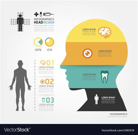 Medical Infographic Design Template Royalty Free Vector